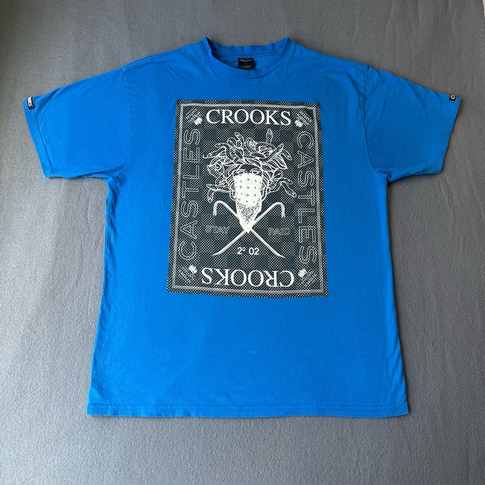 Blue Crooks & Castle Medusa Short Sleeve Large